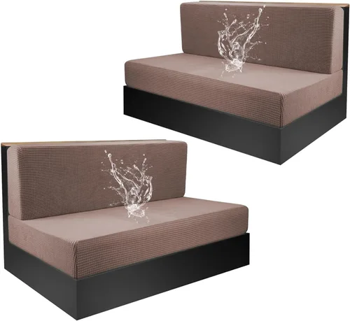 Vista 22 de Funda elástica para cojines de comedor de caravana, asiento de cabina de sofá jacquard para banco de automóvil de cámper