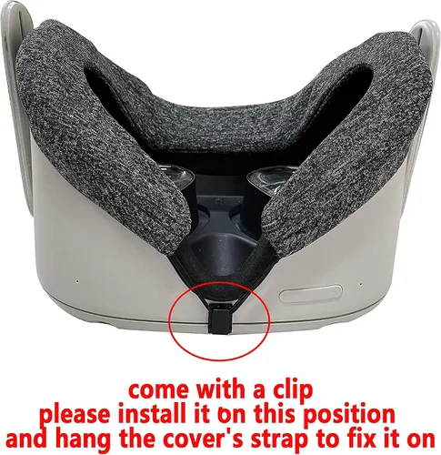 Vista 4 de Covers for Oculus Quest 2 Gen VR Headset-Washable & Super Soft and Comfortable-2 Pcs (Gray)