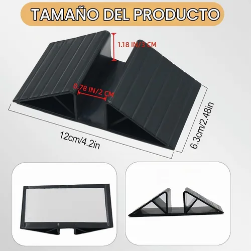 Vista 2 de Pies de soporte para puerta de perro, paquete de 6 estabilizadores triangulares de plástico para puertas independientes de mascotas, accesorios