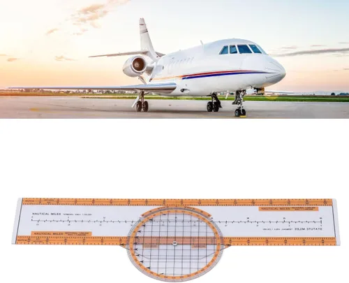 Vista 2 de Plastic Computer Aviation Pilot Calculator with Turntable for Training Wind Vectoring Solutions Ground Speed Fuel Calculation