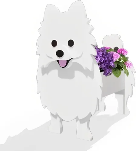 Vista 43 de Macetero de flores para perros, regalos para mujeres, bonitas macetas de PVC para perros, macetas para interiores y exteriores, maceta de jardín