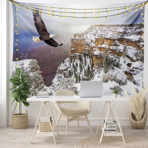 Vista 134 de Ambesonne Tapiz bohemio, diseño floral de bruja, luna y mariposa con adornos de mandala, decoración de tela para colgar en la pared para dormitorio