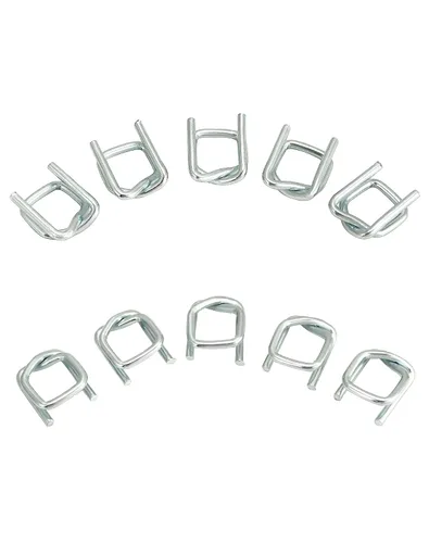 Vista 4 de QWORK Hebilla de alambre de metal, 1/2" de ancho, paquete de 200, plata, para fleje de polipropileno