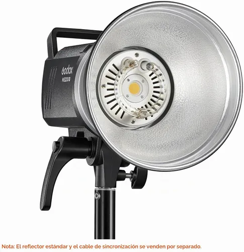 Vista 3 de Godox MS300V 300Ws GN58 Compact Studio Strobe Flash Monolight con montaje Bowens, lámpara de modelado LED, sistema inalámbrico X 2.4G, 5600K 1.3s