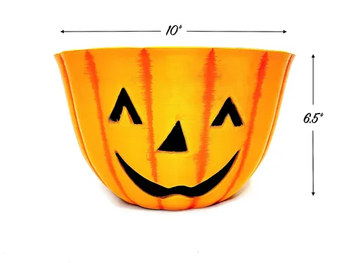 Vista 3 de Cesta de regalo gourmet de calabaza de Halloween de 33 piezas de chocolates artesanales, galletas, crujidos y aperitivos. Hecho a mano y perfecto