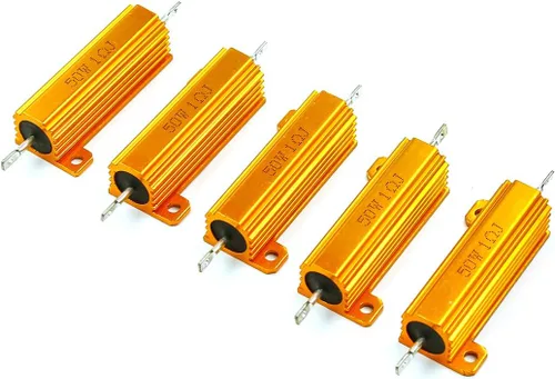 Vista 9 de RX24 50 W 4 Ohm Resistor Caja de aluminio Wirewound chasis montado -4pcs