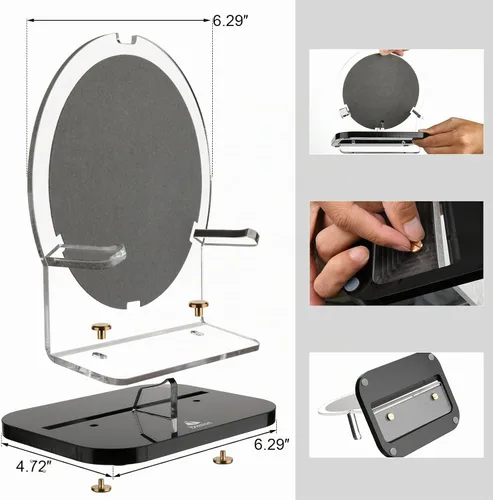 Vista 5 de Soporte para Bang & Olufsen Beosound A1 3ª Gen/Beosound A1 2ª, soporte de escritorio con franela antiarañazos