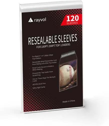 Vista 7 de Fundas Top Loader - Bolsas de equipo resellables para portatarjetas rígidos Toploader de 35-75PT (400 piezas)