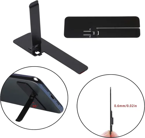 Vista 2 de KALIONE 3 soportes invisibles ultrafinos para teléfono, soporte ajustable vertical y horizontal para teléfono, compatible con cualquier teléfono