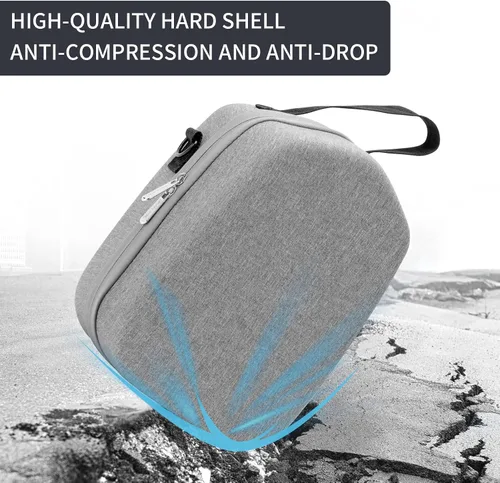 Vista 5 de Funda de transporte rígida para MetaOculus Quest 2 BasicElite Version VR Cable de auriculares y controles táctiles, accesorios todo en uno, diseño
