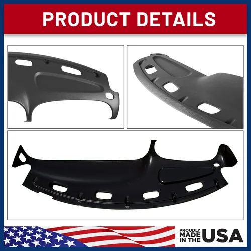 Vista 5 de DASHSKIN Tapa moldeada para salpicadero compatible con Dodge Ram 1500 1998 1999 2000 2001 (98-02 Ram 2500 y 3500) en negro universal, fabricado