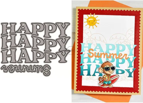 Vista 16 de DzIxY Amazing Words - Troqueles de corte de metal para hacer tarjetas, troquelados de papel en relieve, plantillas para máquina de álbumes