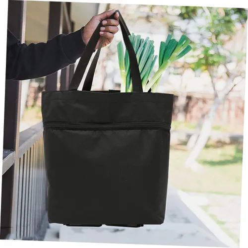 Vista 3 de Cabilock Bolsa de la carretilla Bolsa de compras plegable con ruedas Bolsa de comestibles plegable Bolsa de lavandería