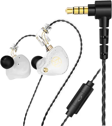 Vista 11 de FEDAI DX2 - Auriculares con monitor de oído, estéreo de alta fidelidad IEM, auriculares profesionales con aislamiento de ruido, auriculares Negro