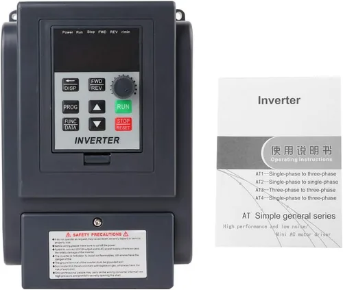 Vista 8 de ViaGasaFamido VFD Inversor Variable Frecuencia Drive 1 Fase 220V Entrada 3 Fase 380V Salida AT4-1500X 400Hz 8A Controlador de velocidad del motor