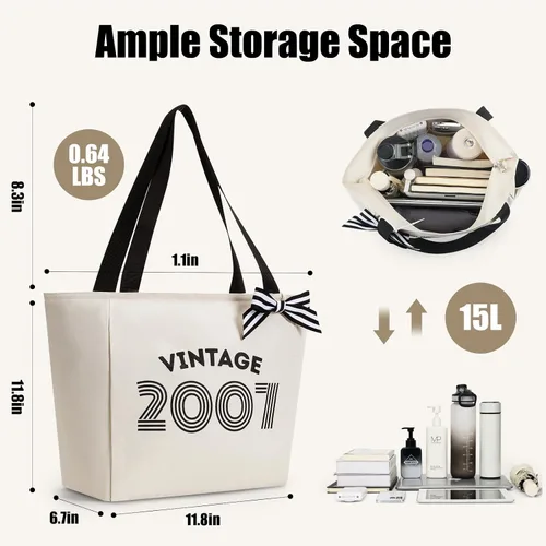 Vista 3 de Vavabox Regalos de cumpleaños para mujer, bolsa de mano única de 16, 18, 30, 40, 50, 60 años, bolso vintage para regalar a su hija y mamá