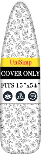 Vista 18 de UniSimp - Funda y almohadilla para tabla de planchar de 15 x 54 pulgadas Ceniza