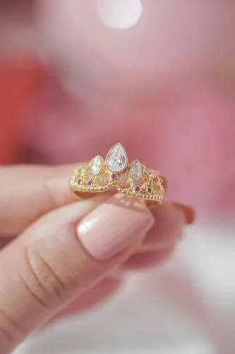 Vista 4 de Anillo enredado, anillo de princesa perdida, joyería de cosplay, anillo de princesa, anillo de corona de princesa, anillo de plata de ley 925