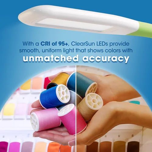Vista 6 de OttLite Organiza la lámpara de escritorio LED con puerto de carga USB, ajustable, luz de escritorio con almacenamiento, multicolor