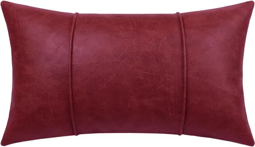 Vista 24 de BRAWARM Funda de almohada de piel sintética de 16 x 16 pulgadas, color Negro