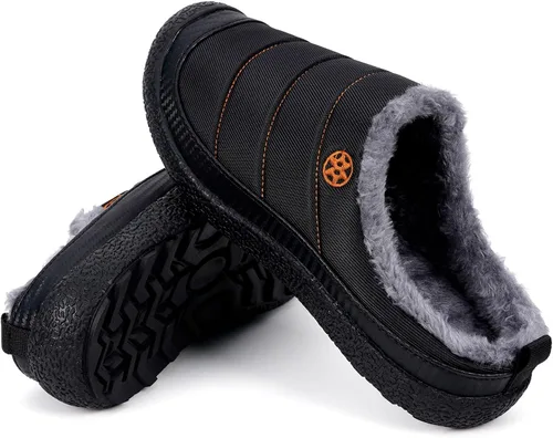 Vista 5 de Eagsouni - Pantuflas de casa para hombre con forro de piel para invierno