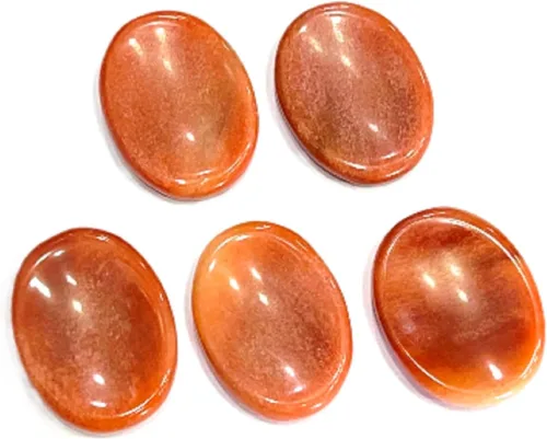 Vista 9 de GEMSCITE 5 piedras preciosas naturales, piedras para la preocupación del pulgar, cristal curativo de reiki, piedra de palma de bolsillo de energía