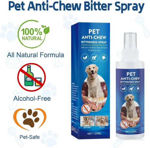 Vista 6 de Spray antimasticable para perros, 4.1 fl oz, manzana amarga, eficaz spray antimasticable para perros, protege muebles, pertenencias y previene