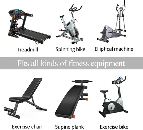 Vista 3 de V3VOGUE Alfombrilla para cinta de correr, alfombrillas para equipos de ejercicio, protector de piso de alta densidad, alfombrilla de fitness