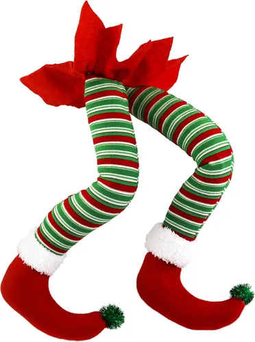 Vista 9 de WEWILL - Piernas de elfo para decoraciones de Navidad (20.0 in)