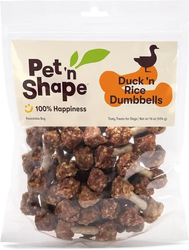 Vista 14 de Pet 'n Shape Duck 'n Rice Dumbbells Treats para Perros - 3 onzas