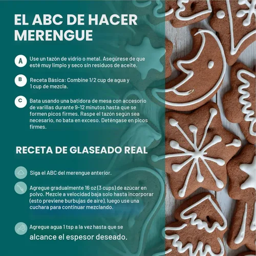 Vista 9 de Judee's Gluten Free Mezcla completa de merengue en polvo, mezcla de glaseado real y suministros de decoración de galletas, polvo de merengue