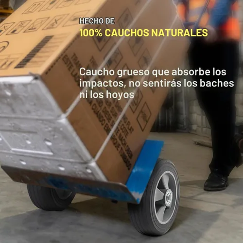 Vista 4 de AR-PRO Paquete de 2 neumáticos y ruedas de goma sólida sin planos de 8 x 2 pulgadas, orificio de orificio de eje de 3/4 pulgadas con cubo