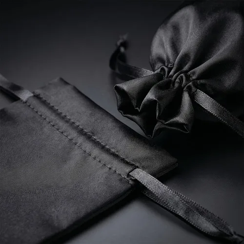 Vista 6 de Bolsas de regalo de satén negro de 3 x 4 pulgadas, bolsas de joyería, bolsas de cordón sedosas para regalos de boda, baby shower, Navidad, 50 por