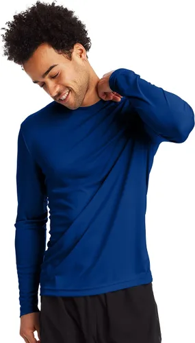 Vista 2 de Hanes Men's Long-Sleeve Performance T-Shirt Pack, 2-Pack, Cool DRI Moisture-Wicking Tees