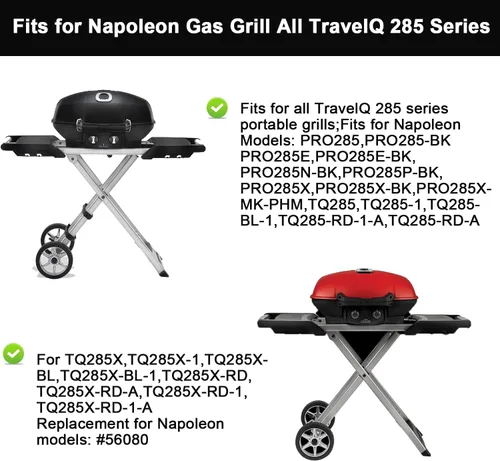Vista 3 de Rejillas de hierro fundido para parrilla de gas Napoleon All TravelQ 285, para Napoleon Travelq Pro 285 Accesorios Pro285x, PRO285X-BK, PRO285