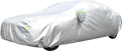 Vista 8 de Funda de Coche a Medida para Tesla Model 3, Protección para Todo Tipo de Clima, Antiarañazos, Impermeable Bloquea Lluvia/Sol/Nieve/Polvo