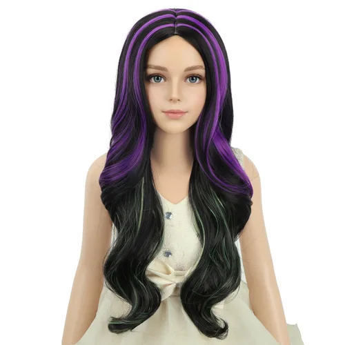 Vista 30 de PATTNIUM Peluca larga y ondulada rubia oscura para niños y niñas, peluca Rubio ceniza