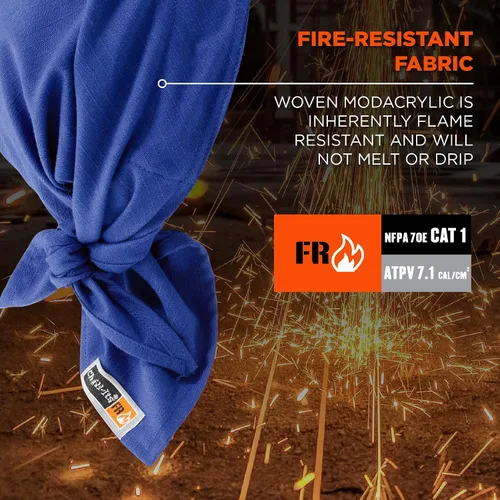 Vista 3 de Ergodyne Chill Its 6710FR - Trapo de rocío refrescante, resistente al fuego, cristales de polímero evaporativos para alivio de enfriamiento