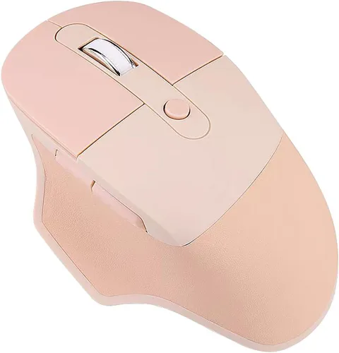 Vista 9 de Lomiluskr Ratón inalámbrico ergonómico de 2.4 G y Bluetooth de modo dual con cubierta de poliuretano, teclas sin sonido, colores dulces, compatible