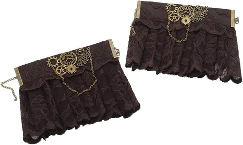Vista 13 de BLESSUME - Brazalete Steampunk de encaje Negro 1 (1 pieza)