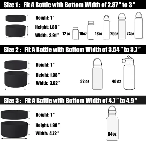 Vista 6 de Greant Protector de botella flexible y 6 popotes de repuesto compatibles con botellas de agua de boca ancha Hydro Flask de 32 a 40 onzas