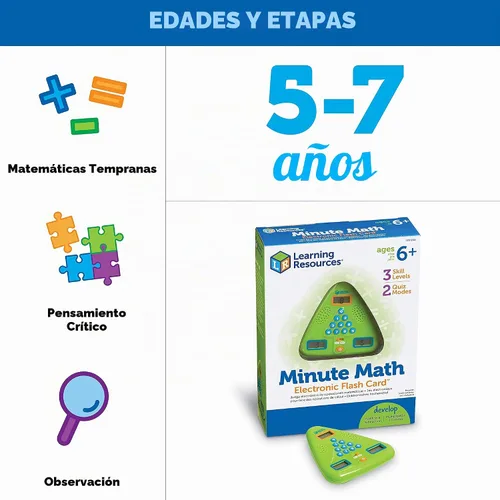 Vista 6 de Tarjeta electrónica de Learning Resources, un minuto de matemáticas