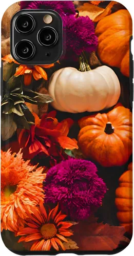 Vista 27 de Funda con temática de otoño para iPhone 16, diseño de calabaza, niña, mujer, diseño vintage de otoño