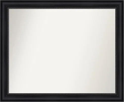 Vista 259 de Amanti Art Espejo personalizado, espejo de baño negro Astor, espejo de pared o espejo de tocador de baño sobre el fregadero (25 x 25 pulgadas)