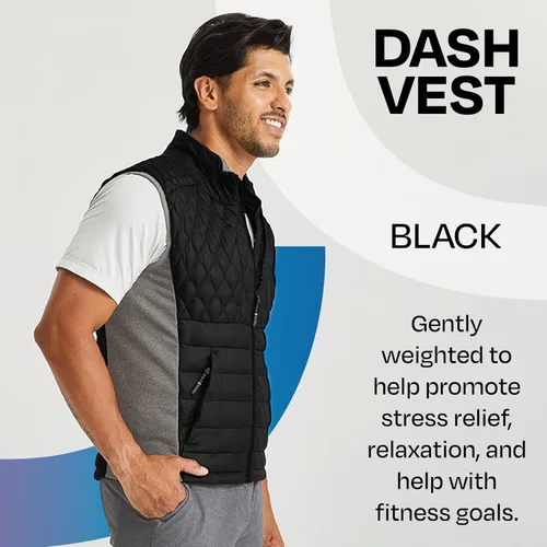 Vista 2 de PYVOT Chaleco Acolchado con Peso Dash para Hombre, Ropa Inspirada en Manta Pesada para Problemas Sensoriales