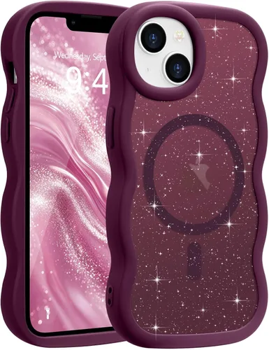Vista 206 de Pepmune - Funda para iPhone 12 Pro Max con marco ondulado y estructura rígida, color mate claro, cubierta trasera unisex, compatible con Magsafe