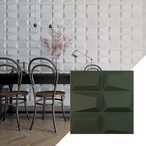 Vista 22 de Ekena Millwork WP20X20STWH 19 5/8 pulgadas de ancho x 19 5/8 pulgadas de alto Stratford EnduraWall Decorativo 3D Panel de pared cubre 2.67 pies