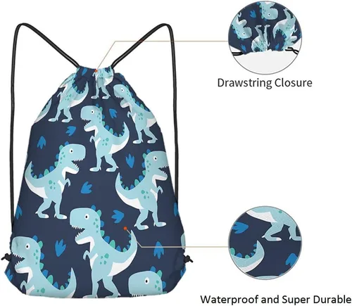 Vista 5 de Beabes Bolsas con cordón de rayas retro bohemias, mochila con cordón para gimnasio, Multi-a105, 14x16.9 Inch, Mochilas de viaje