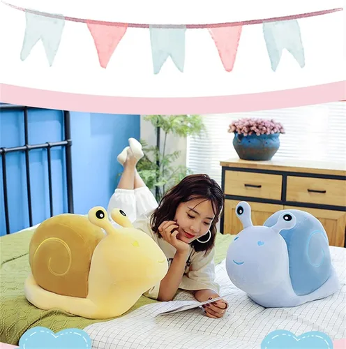 Vista 6 de Almohada de caracol para sofá, almohada de suelo, almohada de lectura para coche (azul, 7.9 in = 7.8 pulgadas)