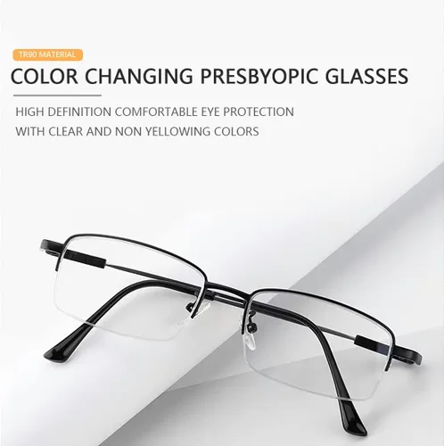 Vista 6 de MIRYEA Gafas de sol fotocromáticas progresivas de lectura multifocal, protección UV, transición, lectores de sol, anti luz azul